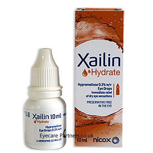 Buy Xailin Hydrate Eye Drops from £6 p/bottle Eyecare Partners