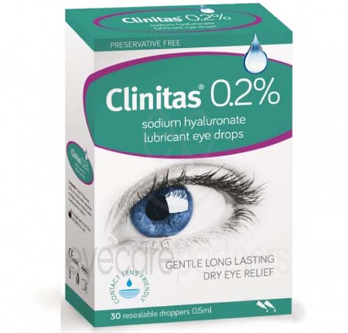 Clinitas 0.2% Unit Dose Dry Eye Drops - *Sale - 50% Off - Short Expiry June 2022*