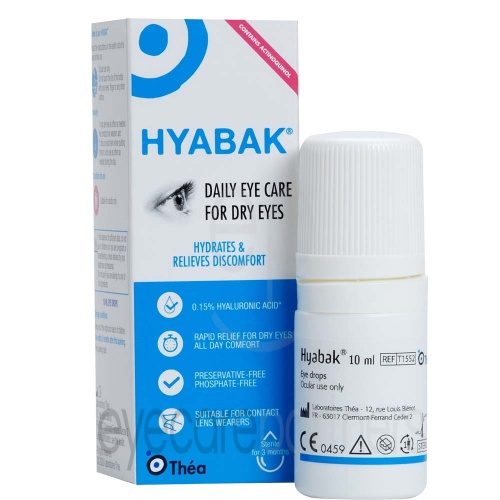 HYABAK 0.15% EYE DROPS THEA 10ml Hyaluronate FREE SHIPPING EXP.DATE ONE  YEAR