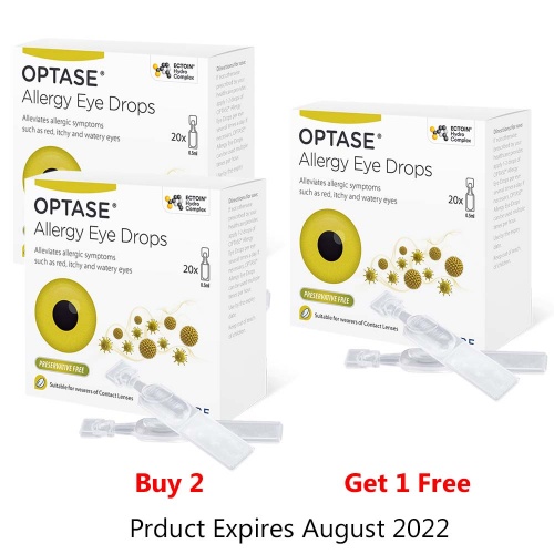 Optase Allergy Eye Drops - *sale - Buy 2 Get 1 Free* - Expires August 2022 - Save £11.50