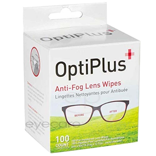Optiplus Anti-fog Lens Wipes - 100 Wipes pack