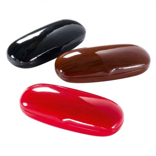 Lumber - Glossy Wood Effect Metal Glasses Case